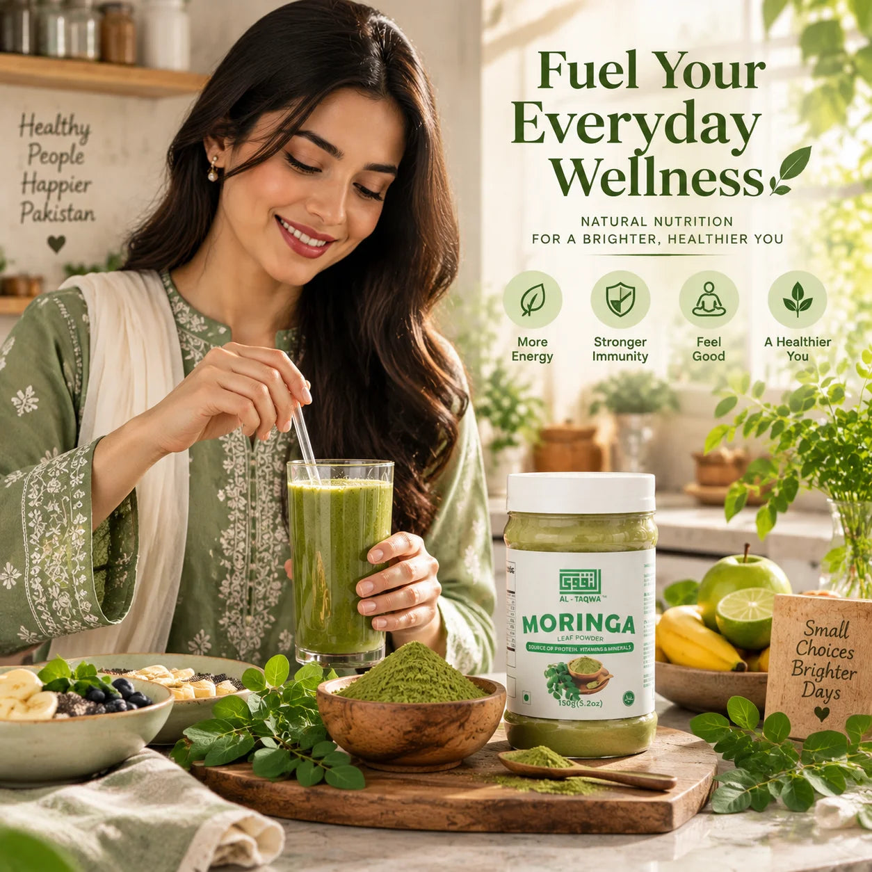 Moringa Leaf Powder 150g – 100% Pure & Natural | Al Taqwa